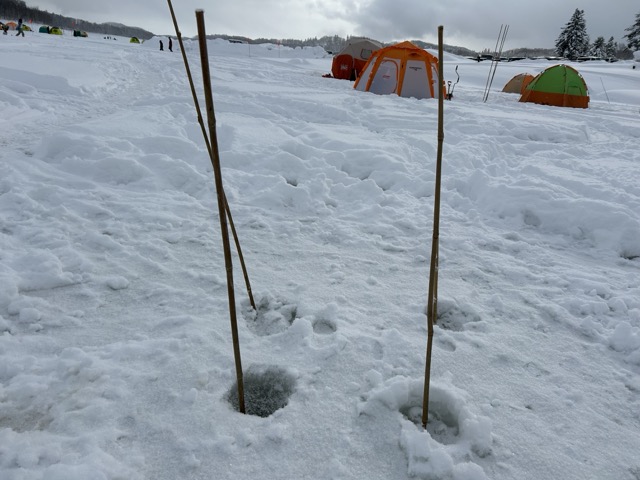 朱鞠内湖　ワカサギ釣り